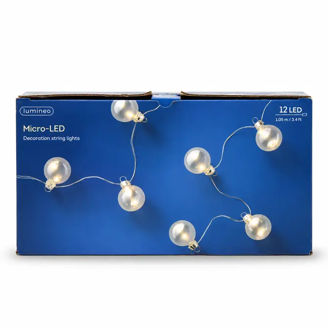 Micro led bal gls l105cm-12l wit, lumineo, tuincentrumoutlet.com
