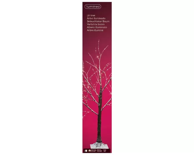 Micro LED berk 100 cm - bruin/warm wit, Lumineo, www.tuincentrumoutlet.com