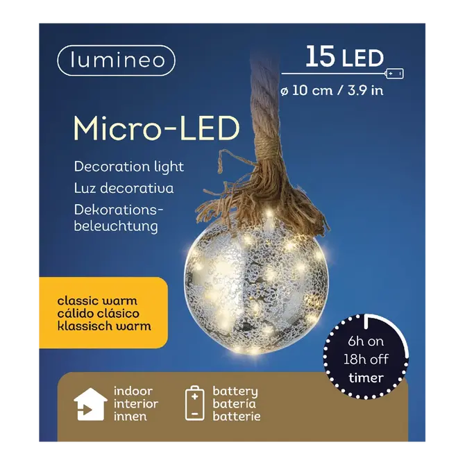 Microled bal touw d10cm-15l wwt bo - afbeelding 2