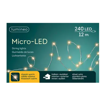 Microled bu l12m-240l zlvr-k.warm verpakking, Lumineo, tuincentrumoutlet