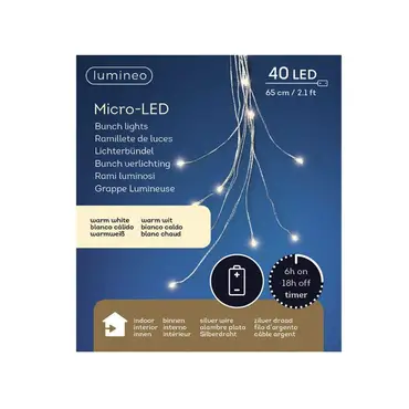 Microled l60cm-40l zilver/w.wit bo, Lumineo, Tuincentrum Outlet