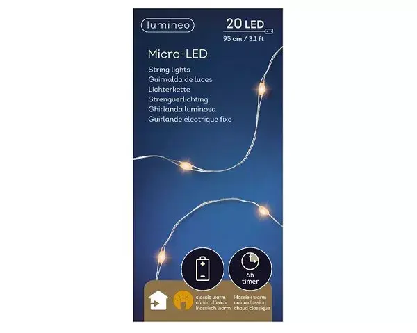 Microled l95cm-20l zlvr/k.warm bo, Lumineo, tuincentrumoutlet