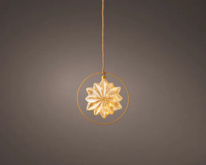 Microled ster d26h26cm ambr/kwrm bo - afbeelding 3