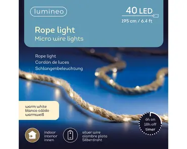 Microled touw l195cm-40l w.wit bo - afbeelding 2