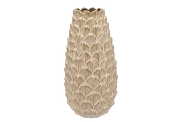 MIKA COZY SAND VASE LONG PINECONE EDGE 14X25CM - afbeelding 1
