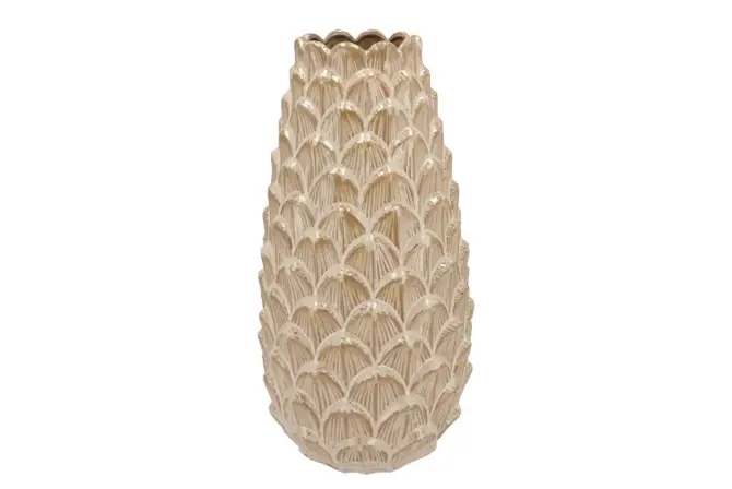 MIKA COZY SAND VASE LONG PINECONE EDGE 26X50CM - afbeelding 1