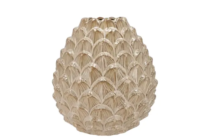 MIKA COZY SAND VASE PINECONE EDGE 23X24CM - afbeelding 1