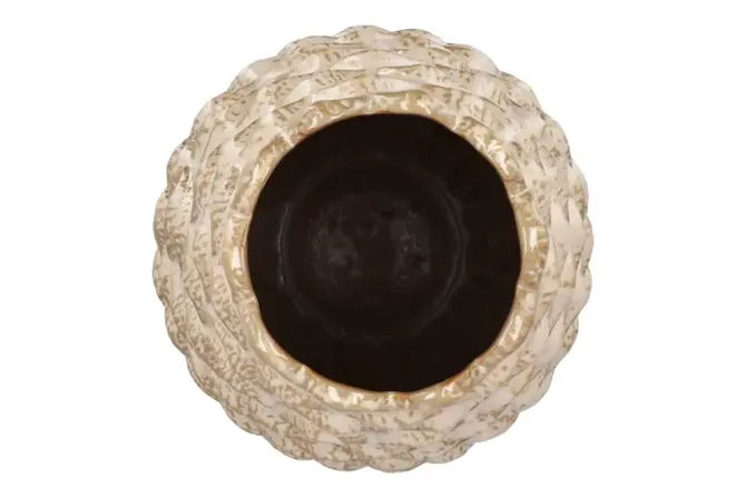 MIKA COZY SAND VASE PINECONE EDGE 23X24CM - afbeelding 2