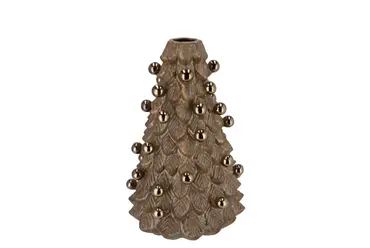 MIKA X-MAS  BRONZE VASE TREE 21X21X32CM, Daan Kromhout, tuincentrumoutlet.com