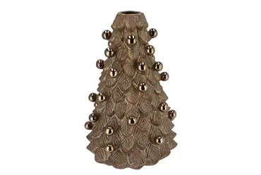MIKA X-MAS BRONZE VASE TREE 33X33X49CM, Daan Kromhout, tuincentrumoutlet.com
