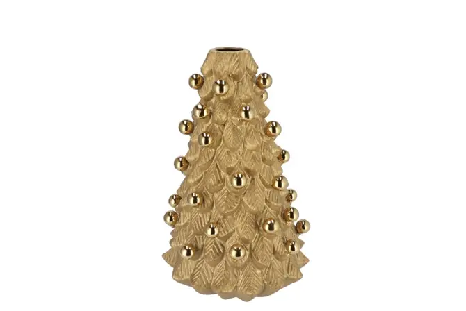 MIKA X-MAS GOLD VASE TREE 21X21X32CM, Daan Kromhout, tuincentrumoutlet.com