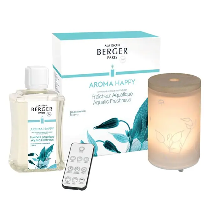 Mist Diffuser Aroma Happy - Fraîcheur Aquatique /  Aquatic Freshness, lampe berger, tuincentrumoutlet.com
