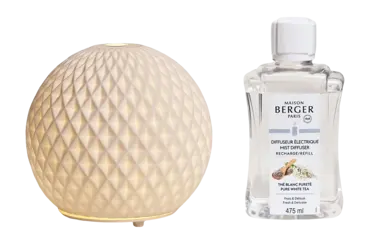 Mistdiffuser Sphère - Thé Blanc Pureté, Lampe berger, tuincentrumoutlet.com