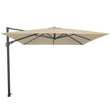 Monaco 3x3 flex III ecru met verrijdbare 90kg voet parasol, Madison, tuincentrumoutlet