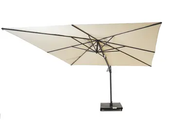 Monaco 3x3 flex III ecru met verrijdbare 90kg voet parasolvoet set 2, Madison, tuinmeubels