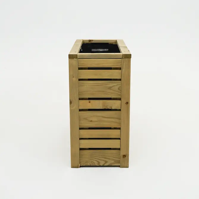 Mvu bloembak flux 70x30x60 impg zijkant, Woodvision, tuincentrumoutlet.com