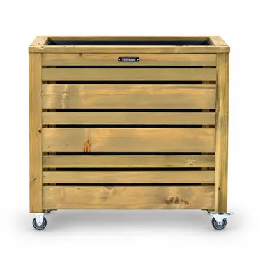 Mvu bloembak flux 70x30x60 impg incl voorkant. wielen, woodvision, tuincentrumoutlet.com