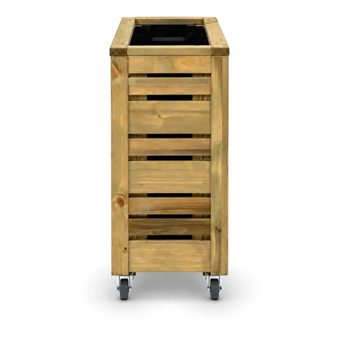 Mvu bloembak flux 70x30x60 impg incl. wielen zijkant, woodvision, tuincentrumoutlet.com