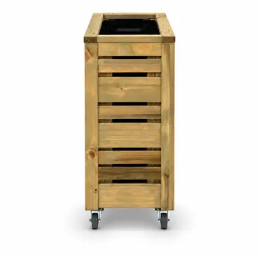 Mvu bloembak flux 70x30x60 impg incl. wielen zijkant, woodvision, tuincentrumoutlet.com