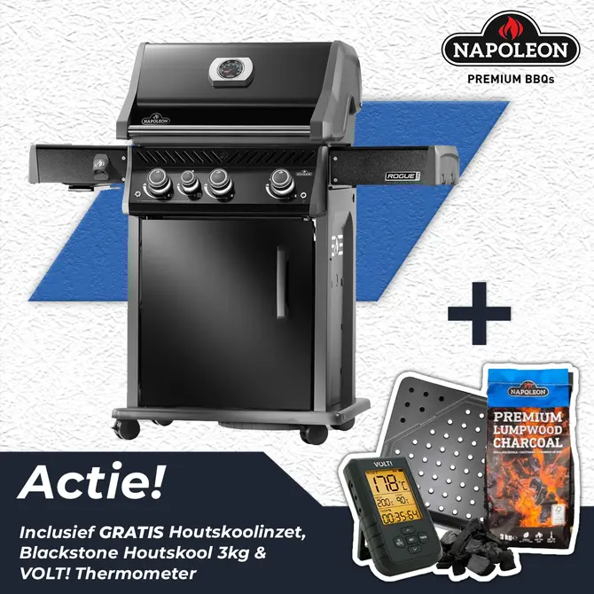 Napoleon Rogue PRO 425 Gas BBQ Zwart Barbecue - afbeelding 1