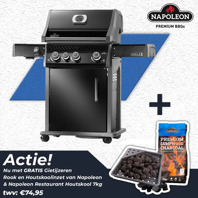 Napoleon Rogue PRO 425 Gas BBQ Zwart Barbecue - afbeelding 1