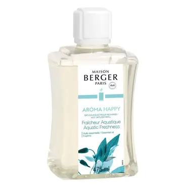Navulling Mist Diffuser 475ml Happy - Fraîcheur Aquatique /  Aquatic Freshness, lampe berger, tuincentrumoutlet.com
