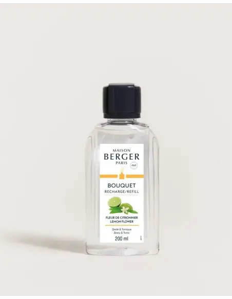 Navulling parfumverspreider met sticks 200ml Fleur de Citronnier, lampe berger, tuincentrumoutlet.com