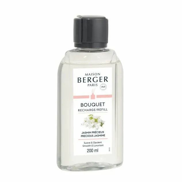 Navulling parfumverspreider met sticks 200ml Jasmin Précieux, lampe berger, tuincentrumoutlet.com