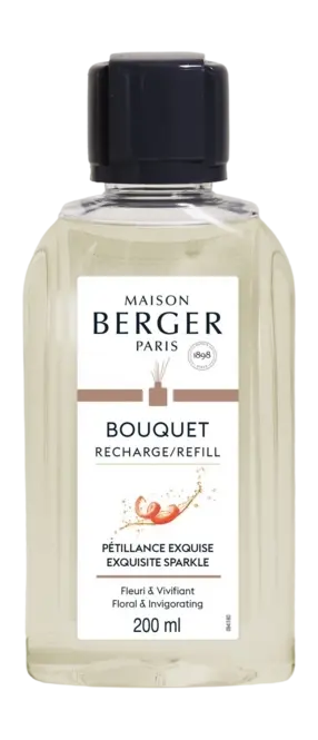 Navulling parfumverspreider met sticks 200ml Pétillance Exquise, lampe berger, tuincentumoutlet.com