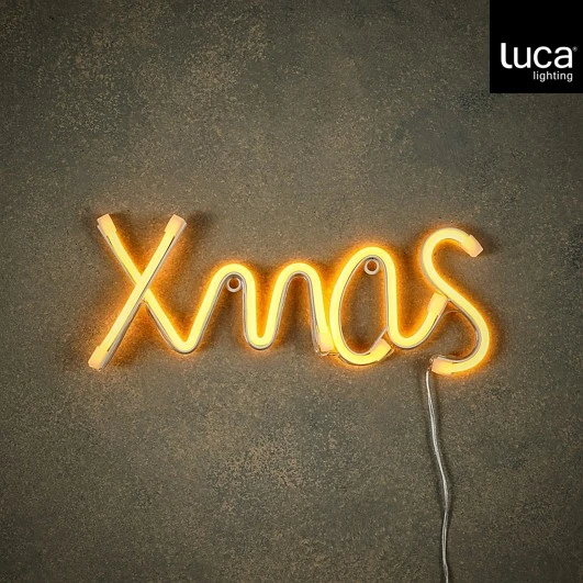 Neon light XMAS geel led IP20 en timer adapter included - l32,5xb12,5xh2,5cm