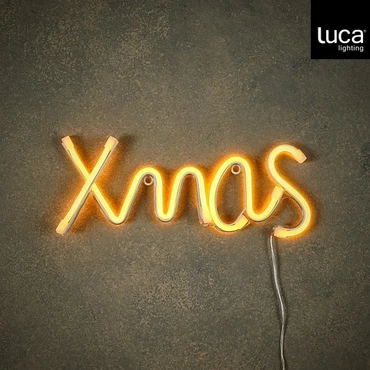 Neon light XMAS geel led IP20 en timer adapter included - l32,5xb12,5xh2,5cm