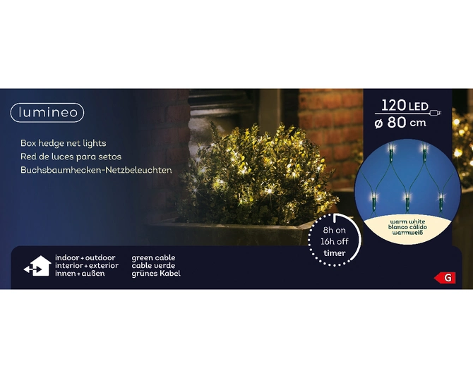 Netverl. buxus led d80cm-120l w.wit - afbeelding 4
