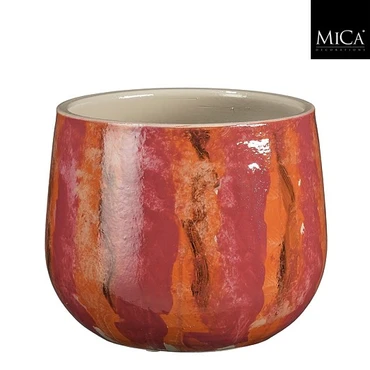 Nigel pot rond d.roze - h15xd17cm