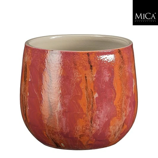 Nigel pot rond d.roze - h16xd19cm
