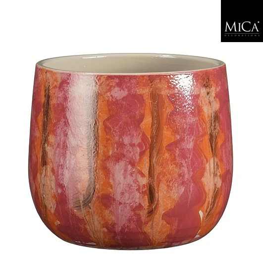 Nigel pot rond d.roze - h21xd24cm