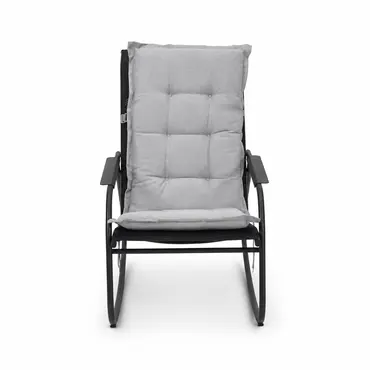 Noa rocking chair met grijs zitkussen 2, Vita tuinmeubelen, tuincentrumoutlet.com