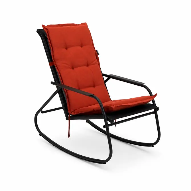 Noa rocking chair met rood zitkussen, Vita, tuincentrumoutlet.com