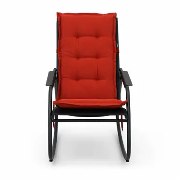 Noa rocking chair met rood zitkussen 2, Vita, tuincentrumoutlet.com