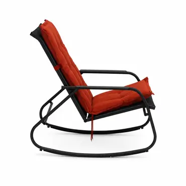 Noa rocking chair met rood zitkussen 3, Vita, tuincentrumoutlet.com