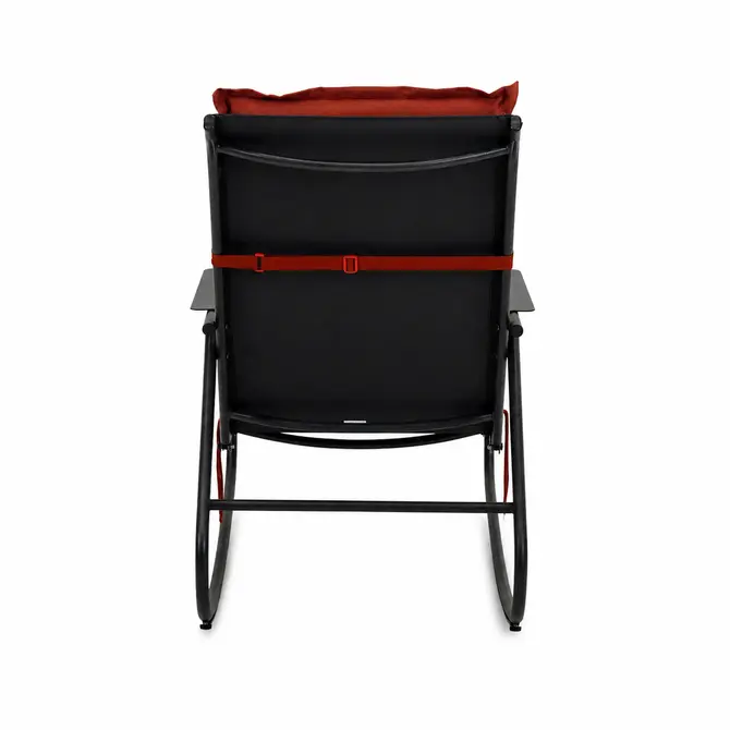 Noa rocking chair met rood zitkussen 4, Vita, tuincentrumoutlet.com