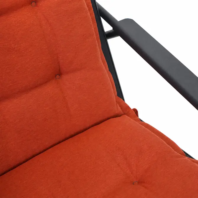 Noa rocking chair met rood zitkussen 5, Vita, tuincentrumoutlet.com