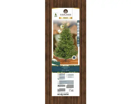 Nordmann bm fir prelit d165h240cm wwt verpakking, Everlands, tuincentrumoutlet.com