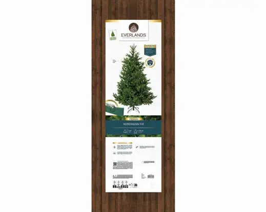 Nordmann boom fir d130h180cm groen verpakking, Everlands, tuincentrumoutlet.com