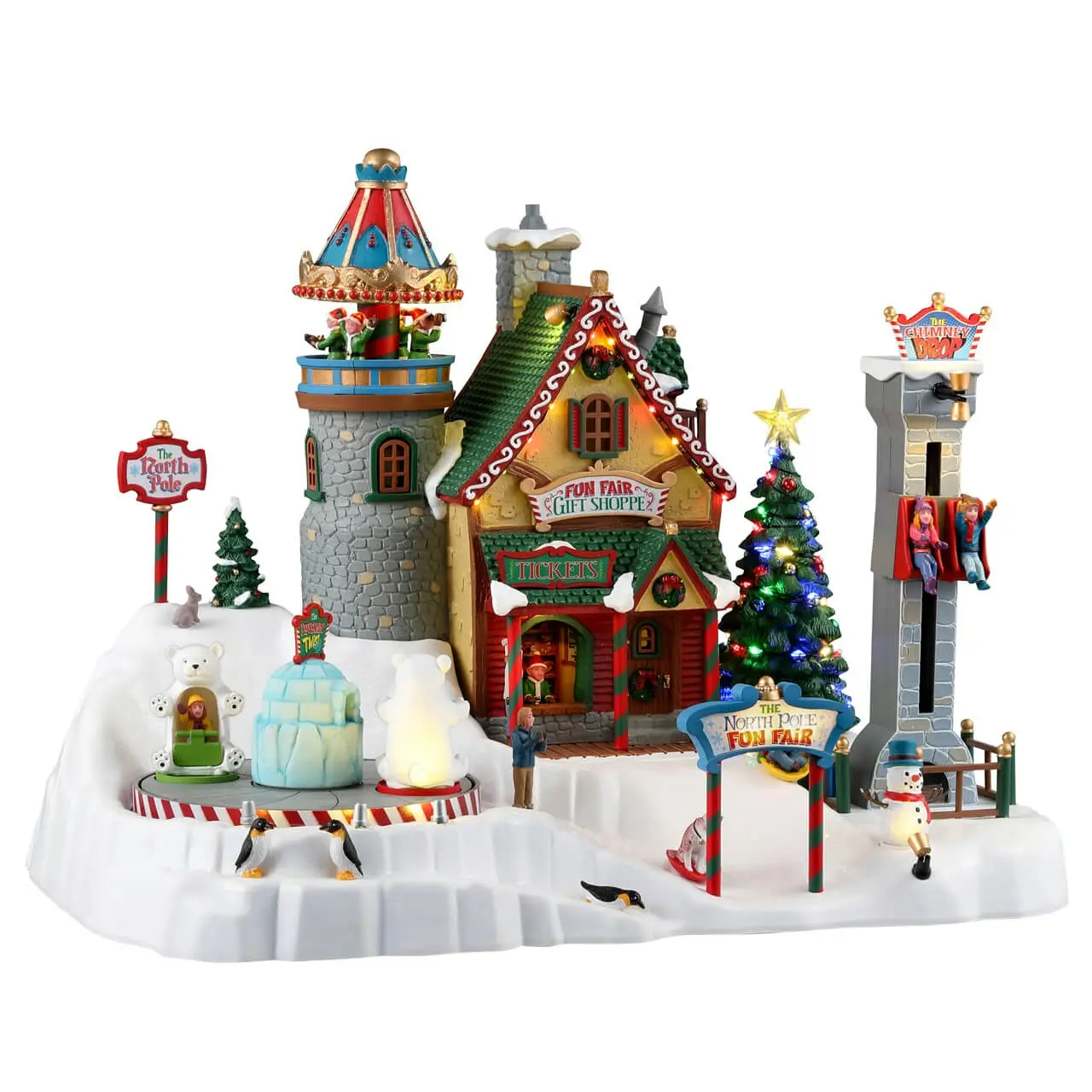 Lemax Accessorio Villaggio Natalizio 33629 - Pupazzo Di Neve Con Renna, Santa's Wonderland - 2