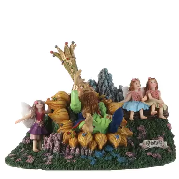 Oberon met elfjes - l17,5xw12,5xh11,5cm, Luville Efteling, tuincentrumoutlet