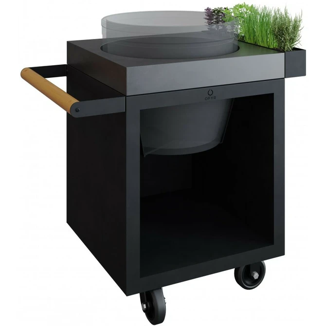 OFYR Kamado Table Black 65 PRO Concrete TB - tuincentrumoutlet.com