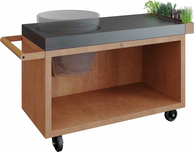 OFYR Kamado Table Corten 135 PRO Concrete TB - tuincentrumoutlet.com