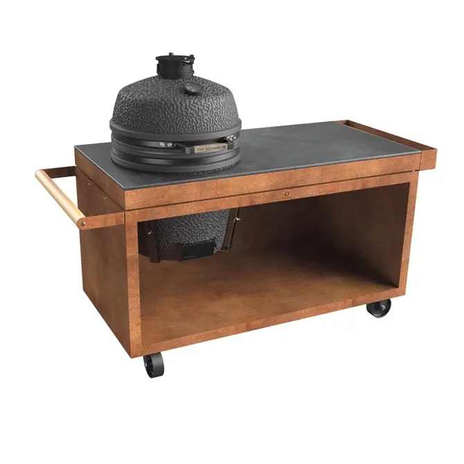 OFYR Kamado Table Corten 75 PRO + Corten Ceramic Dark - bbqkopen.nl