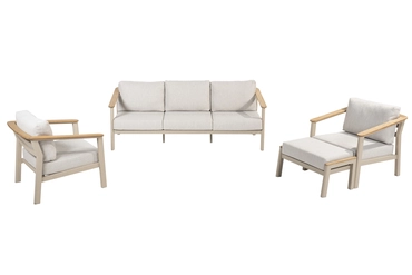 Olivia loungeset incl. voetenbank, 4 Seasons Outdoor, tuincentrumoutlet.com