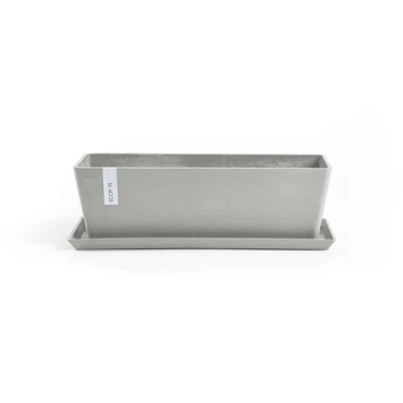 Ondersch rechth l55cm witgrijs met pot, Ecopots, tuincentrumoutlet.com